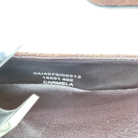 Pierre Dumas Carmela Women's Brown Micro Suede Slingback Stiletto Heels Sz 10 - Picture 4 of 16